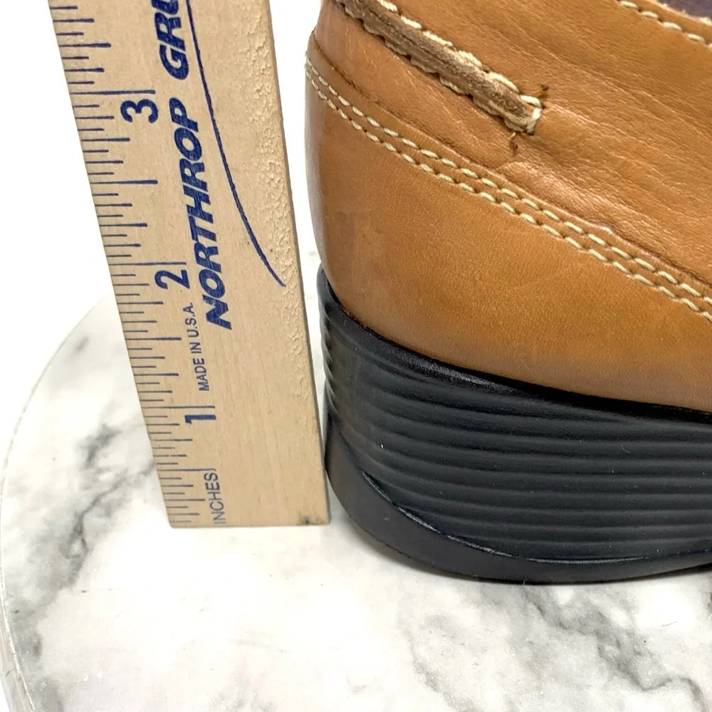 Natural Soul by Naturalizer Bakten Mary Jane Brown Leather Wedges 9 Classic